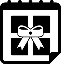Giftbox On Calendar Birthday Page Laser Cut Svg File, Free Vectors File